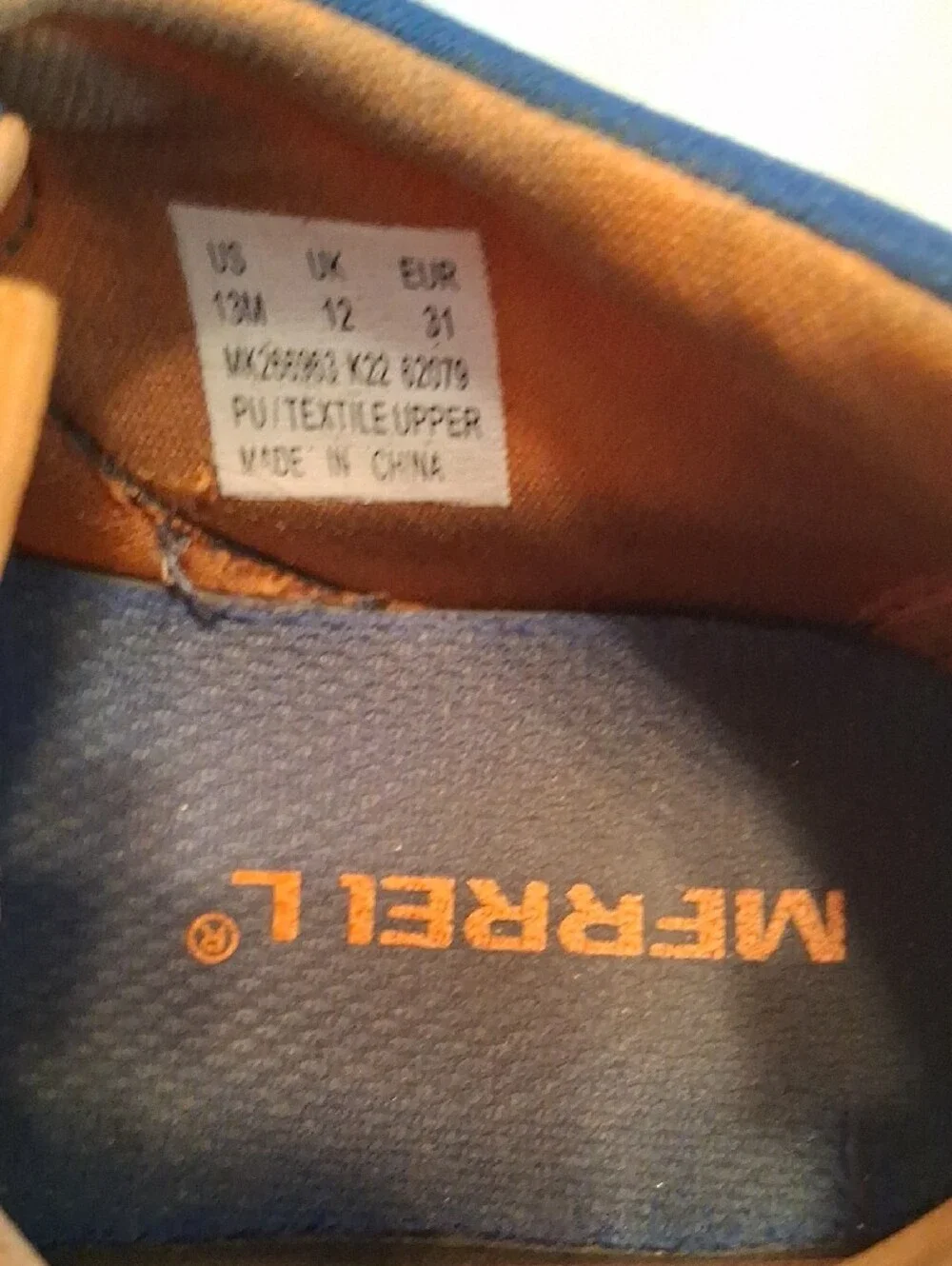 Merrell Kids Size 13M Navy Blue and Orange Active Sandals. Athleisure, Outdoors